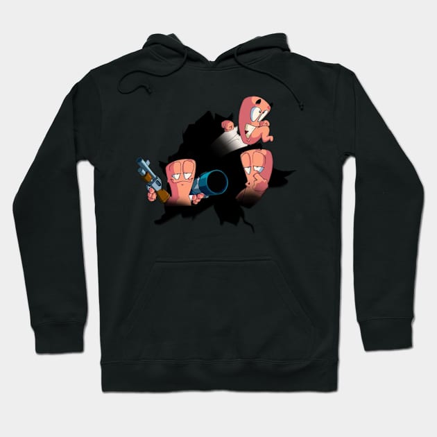 Worms War Hoodie by yinon-h